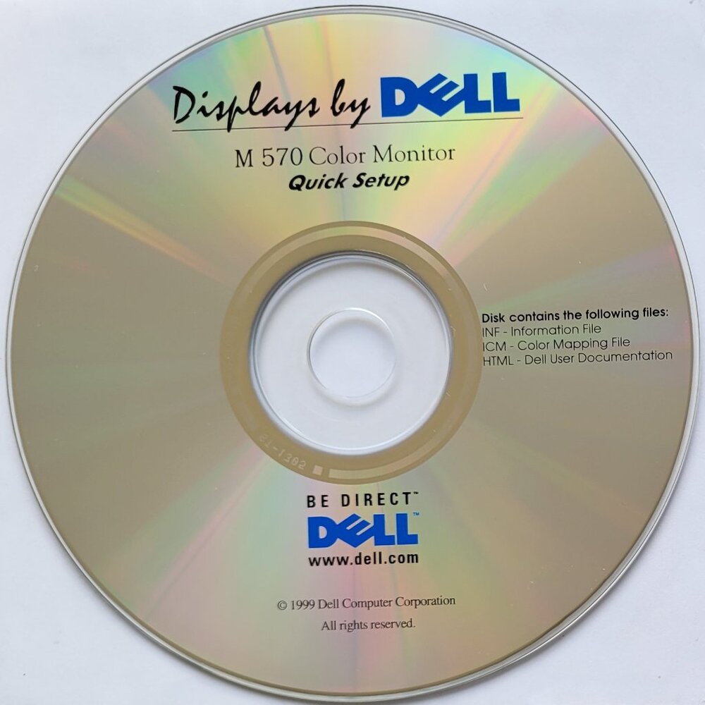 Vintage - Dell M570 Monitor Setup CD, 1999